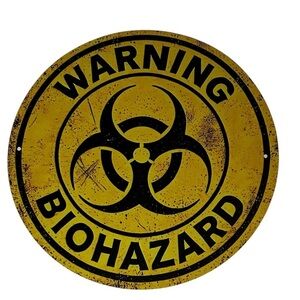 Biohazard Warning Metal‎ Sign. New
